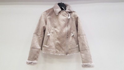 11 X BRAND NEW DOROTHY PERKINS FAUX FUR LINED SUEDE JACKETS UK SIZE 18 RRP £49.00 (TOTAL RRP £539.00)