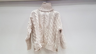17 X BRAND NEW TOPSHOP CREAM KNITTED JUMPERS SIZE XS RRP £49.00 (TOTAL RRP £833.00)