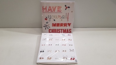 16 X BRAND NEW ADDIE ADVENT EARRING GIFTSET INCLUDING 25 X PAIRS OF EARRINGS. - IN ONE BOX