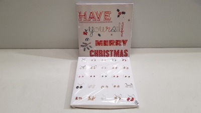 16 X BRAND NEW ADDIE ADVENT EARRING GIFTSET INCLUDING 25 X PAIRS OF EARRINGS. - IN ONE BOX