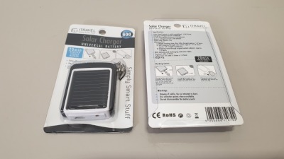 336 X iTRAVEL SOLAR CHARGER UNIVERSAL BATTERY (LET101) - IN 2 CARTONS