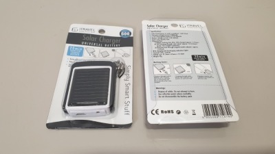 336 X iTRAVEL SOLAR CHARGER UNIVERSAL BATTERY (LET101) - IN 2 CARTONS