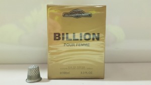 48 X BRAND NEW DESIGNER FRENCH COLLECTION BILLION EAU DE PARFUM NATURAL SPRAY 100ML 3.3FL.OZ.