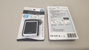 336 X iTRAVEL SOLAR CHARGER UNIVERSAL BATTERY (LET101) - IN 2 CARTONS