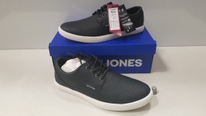 8 X BRAND NEW JACK & JONES ANTHRACITE TRAINERS UK SIZE 9 RRP £35.00 (TOTAL RRP £280.00) (PICK LOOSE)