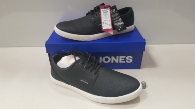 8 X BRAND NEW JACK & JONES ANTHRACITE TRAINERS UK SIZE 9 RRP £35.00 (TOTAL RRP £280.00) (PICK LOOSE)