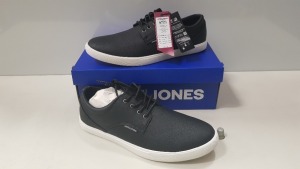 7 X BRAND NEW JACK & JONES ANTHRACITE TRAINERS UK SIZE 9 RRP £35.00 (TOTAL RRP £245.00) (PICK LOOSE)