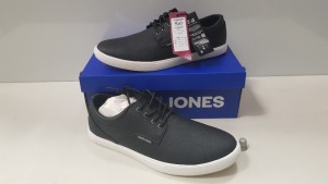 7 X BRAND NEW JACK & JONES ANTHRACITE TRAINERS UK SIZE 10 RRP £35.00 (TOTAL RRP £245.00) (PICK LOOSE)