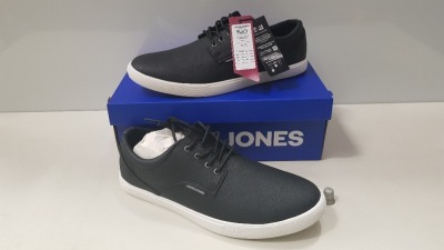 7 X BRAND NEW JACK & JONES ANTHRACITE TRAINERS UK SIZE 10 RRP £35.00 (TOTAL RRP £245.00) (PICK LOOSE)