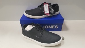 7 X BRAND NEW JACK & JONES ANTHRACITE TRAINERS UK SIZE 10 RRP £35.00 (TOTAL RRP £245.00) (PICK LOOSE)