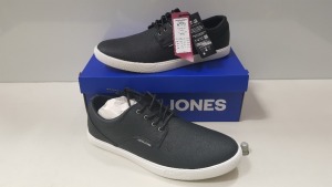 7 X BRAND NEW JACK & JONES ANTHRACITE TRAINERS UK SIZE 10 AND 11 RRP £35.00 (TOTAL RRP £245.00) (PICK LOOSE)
