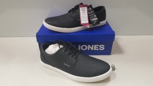 7 X BRAND NEW JACK & JONES ANTHRACITE TRAINERS UK SIZE 7 RRP £35.00 (TOTAL RRP £245.00) (PICK LOOSE)