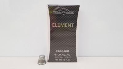 48 X BRAND NEW DESIGNER FRENCH COLLECTION ELEMENT EAU DE TOILETTE NATURAL SPRAY 100ML 3.3FL.OZ.