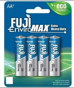 144 X BRAND NEW 4 PACK FUJI ENVIROMAX EXTRA HEAVY DUTY AA ECO FRIENDLY BATTERIES (RETAIL