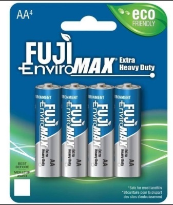 144 X BRAND NEW 4 PACK FUJI ENVIROMAX EXTRA HEAVY DUTY AA ECO FRIENDLY BATTERIES (RETAIL