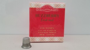 48 X BRAND NEW DESIGNER FRENCH COLLECTION BUZZBERRY EAST END EAU DE PARFUM 100ML 3.3FL.OZ.