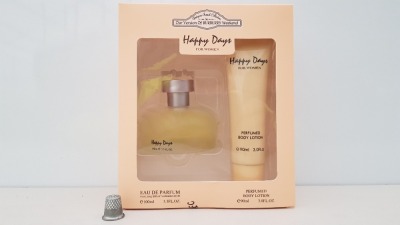 24 X BRAND NEW DESIGNER FRENCH COLLECTION HAPPY DAYS GIFT SETS FOR WOMEN CONTAINING NATURAL SPRAY AND BODY LOTION