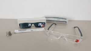 APPROX 110 X NANNINI SNAP DUO READING / NEAR VISION SUNGLASSES / STANDARD GLASSES - (DARK /