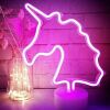 20 X BRAND NEW UNICORN NEON NIGHTLIGHTS - IN 20 INNER BOXES - RRP £12 (EBAY) / £15 (AMAZON) - REQUIRES 3 X AA BATTERIES - NOT INC. - 3