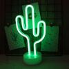 20 X BRAND NEW CACTUS NEON NIGHTLIGHTS - IN 1 OUTER BOX - RRP £12 (EBAY) / £15 (AMAZON) - REQUIRES 3 X AA BATTERIES - NOT INC. - 3