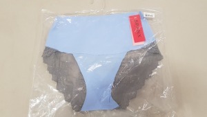 25 X BRAND NEW SPANX POWDER BLUE POLISHED LACED CHEEKY WOMENS BRIEFS SIZE MEDIUM