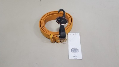 150 X BRAND NEW DOROTHY PERKINS MUSTARD BELTS SIZE XL RRP £5.00 (TOTAL RRP £750.00)