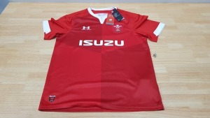7 X BRAND NEW UNDER ARMOUR WALES RUGBY UNION OFFICIAL PRODUCT JERSEYS SIZE M