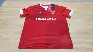 5 X BRAND NEW UNDER ARMOUR WALES RUGBY UNION OFFICIAL PRODUCT JERSEYS SIZE S