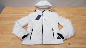 5 X BRAND NEW JACK WILLS ADDINGTON LIGHTWEIGHT HOODED PUFFER JACKET IN WHITE UK SIZE 6 RRP £90.00 (TOTAL RRP £450.00)