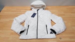 5 X BRAND NEW JACK WILLS ADDINGTON LIGHTWEIGHT HOODED PUFFER JACKET IN WHITE UK SIZE 6 RRP £90.00 (TOTAL RRP £450.00)