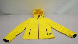 5 X BRAND NEW JACK WILLS ADDINGTON LIGHTWEIGHT DOWN PADDED JACKET WITH DUCK DOWN FEATHERS IN YELLOW SIZE UK 6 RRP-£90.00 PP TOTAL RRP- £450.00