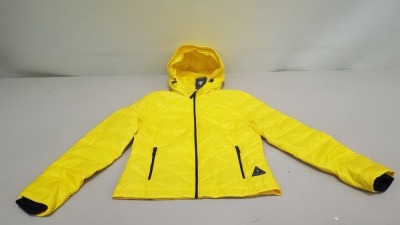 5 X BRAND NEW JACK WILLS ADDINGTON LIGHTWEIGHT DOWN PADDED JACKET WITH DUCK DOWN FEATHERS IN YELLOW SIZE UK 6 RRP-£90.00 PP TOTAL RRP- £450.00