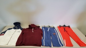 20 PIECE MIXED JACK WILLS MEN AND WOMEN WINTER CLOTHING LOT CONTAINING HOODED JUMPERS, JOGGING BOTTOMS AND SWEATSHIRTS IN VAROUS STYLES, COLOURS AND SIZES