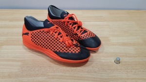 5 X BRAND NEW PAIRS OF PUMA ORANGE & BLACK TRAINERS SIZE 5 (LOOSE - UNBOXED)