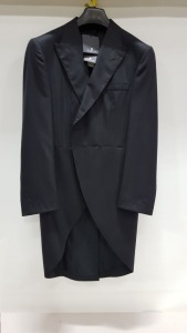 BRAND NEW LUTWYCHE BLACK 3/4 LENGTH TAIL JACKET JACKET SIZE 42R (TAILOR FINISHING REQUIRED ON CUFFS & SHOULDERS TO SUIT)