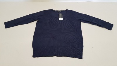 15 X BRAND NEW DOROTHY PERKINS NAVY SWEATSHIRTS UK SIZE 12 RRP £16.00 (TOTAL RRP £240.00)