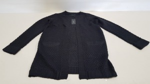 20 X BRAND NEW VERA MODA BLACK SURF KNITTED OPEN CARDIGANS SIZE XL RRP £22.00 (TOTAL RRP £440.00)