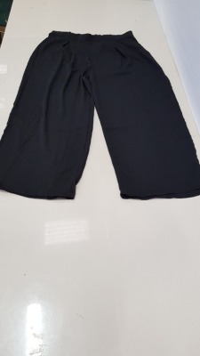 34 X BRAND NEW DOROTHY PERKINS CURVE BLACK ELASTIC TROUSERS/ PANTS UK SIZE 22 RRP £28.00 (TOTAL RRP £952.00)