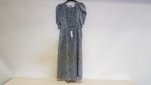 10 X BRAND NEW TOPSHOP BLUE CHEQUERED LONG DRESSES UK SIZE 6 AND 8 RRP £45.00 (TOTAL RRP £450.00)