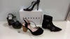 15 PIECE MIXED TOPSHOP SHOE LOT CONTAINING LOTUS KHAKI SHOES UK SIZE 6 RRP £59.00 AND ANDREW BLACK SHOES UK SIZE 3 RRP £79.00