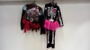 18 X CHILDREN'S SCARY GHOUL DRESSES WITH SKELETON HEAD MASK & ZOMBIE IN ASSORTED AGES