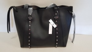 18 X BRAND NEW TOPSHOP BLACK LEATHER STYLED BAGS RRP £22.00 (TOTAL RRP £396.00)