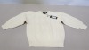 9 X BRAND NEW VERA MODA 3/4 SLEEVE CREWNECK BLOUSES IN CREAM SIZE MEDIUM RRP £28.00 (TOTAL RRP £252.00)