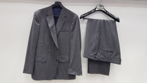 3 X BRAND NEW LUTWYCHE HAND TAILORED GREY PATTERNED SUITS (SIZES 42R,38R,40R) (PLEASE NOTE SUITS ARE NOT FULLY TAILORED)