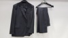 3 X BRAND NEW LUTWYCHE HAND TAILORED BLACK SUITS (SIZES 46R,52R) (PLEASE NOTE SUITS ARE NOT FULLY TAILORED)