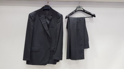 3 X BRAND NEW LUTWYCHE HAND TAILORED BLACK SUITS (SIZES 46R,42R) (PLEASE NOTE SUITS ARE NOT FULLY TAILORED)