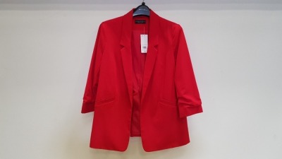 10 X BRAND NEW DOROTHY PERKINS RED BLAZERS SIZES 14, 16, 20 AND 22 RRP £35.00 (TOTAL RRP £350.00) (PICK LOOSE)