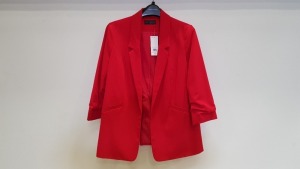 10 X BRAND NEW DOROTHY PERKINS RED BLAZERS SIZES 14, 16, 20 AND 22 RRP £35.00 (TOTAL RRP £350.00) (PICK LOOSE)