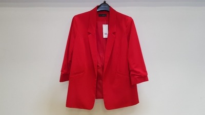 10 X BRAND NEW DOROTHY PERKINS RED BLAZERS SIZES 14, 16, 20 AND 22 RRP £35.00 (TOTAL RRP £350.00) (PICK LOOSE)