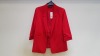 10 X BRAND NEW DOROTHY PERKINS RED BLAZERS SIZES 14, 16, 20 AND 22 RRP £35.00 (TOTAL RRP £350.00) (PICK LOOSE)